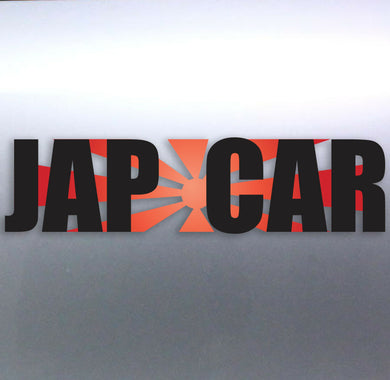 Jap Car with Rising Sun Race Japan Car vinyl Sticker