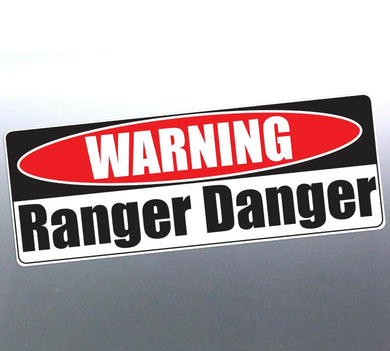 Warning Ranger Danger Sticker 200x70 mm design vin