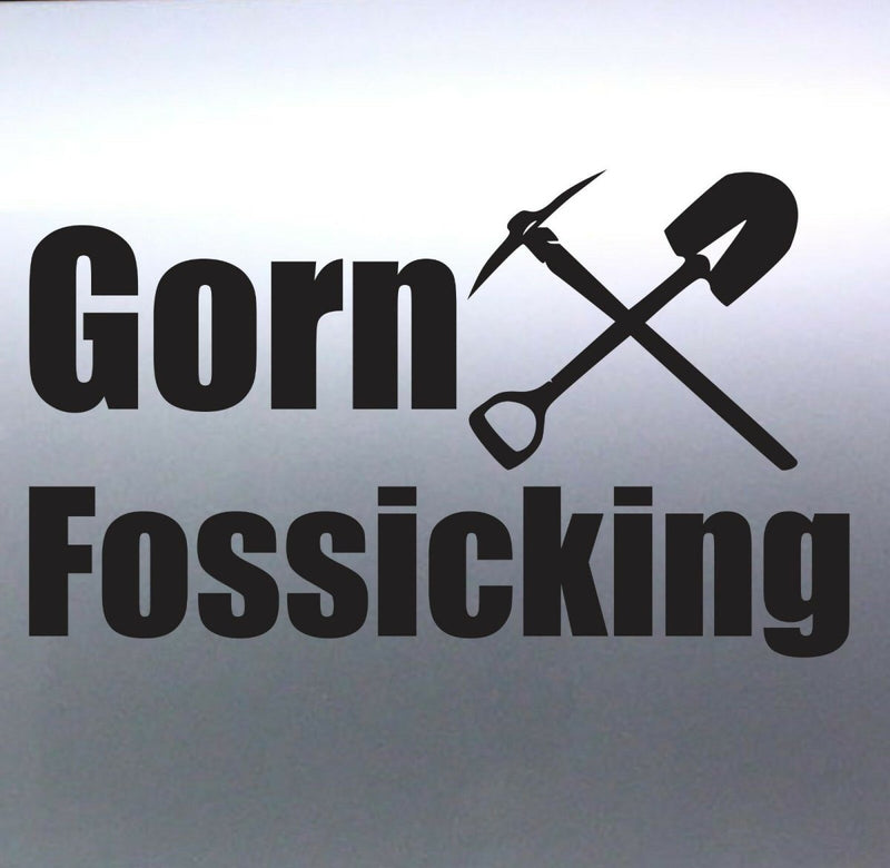 Gorn Fossicking Sticker Car Vinyl cut, Australian 