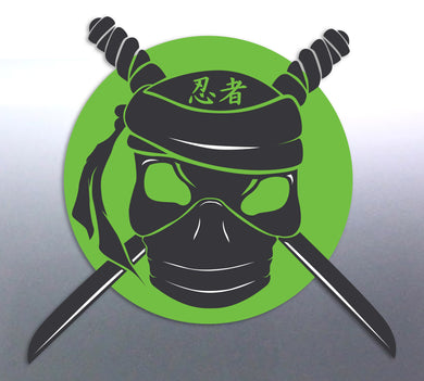 Green Ninja decal Japan Skull Swords import drift 