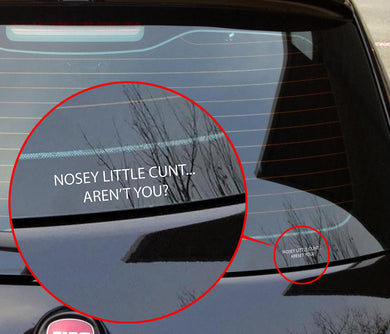 Nosey little C#nt... aren't you? sticker funny vinyl