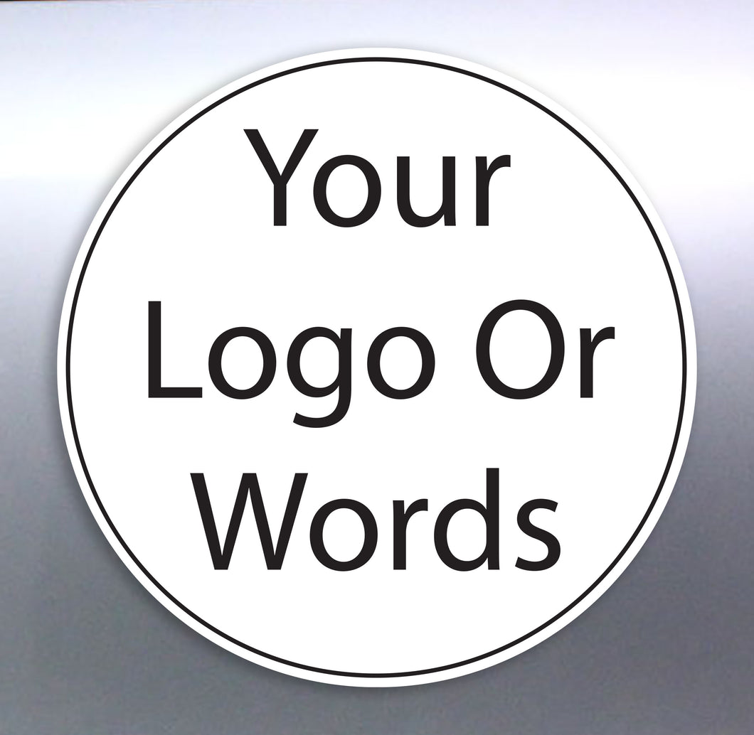 105 @ 20 mm Circle sticker Custom Your Text Words decal