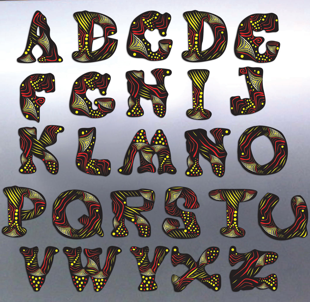 Custom Aboriginal Font Sticker - Large