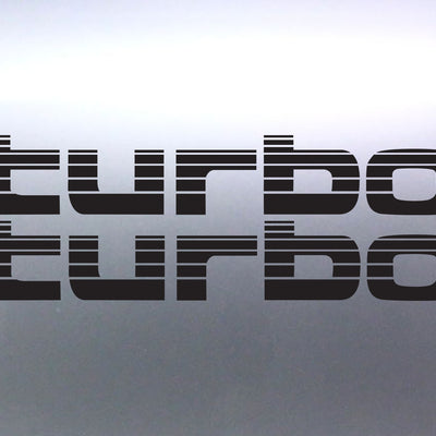 2× Turbo Stickers – Boosted 4WD Vehicle Decals (270×45mm)